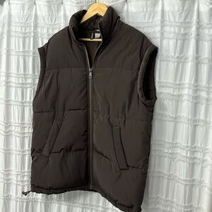 BROWN H&M OVERSIZED VEST
